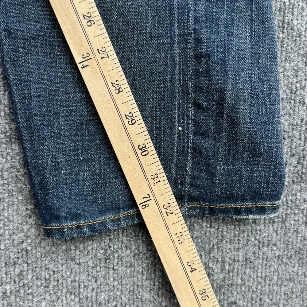 True Religion Geno Jeans Mens 29x32 Blue Denim Geno USA Distressed Selvedge NWT